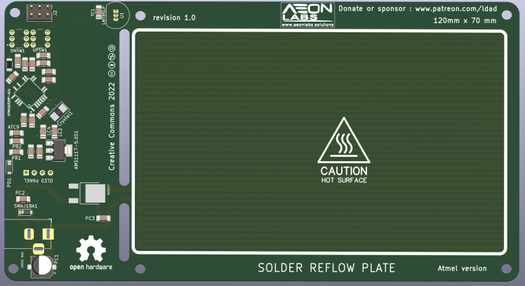 Aeonlabs Solder Reflow Plate Pcb Wifi Ble Nextion Lcd Touch
